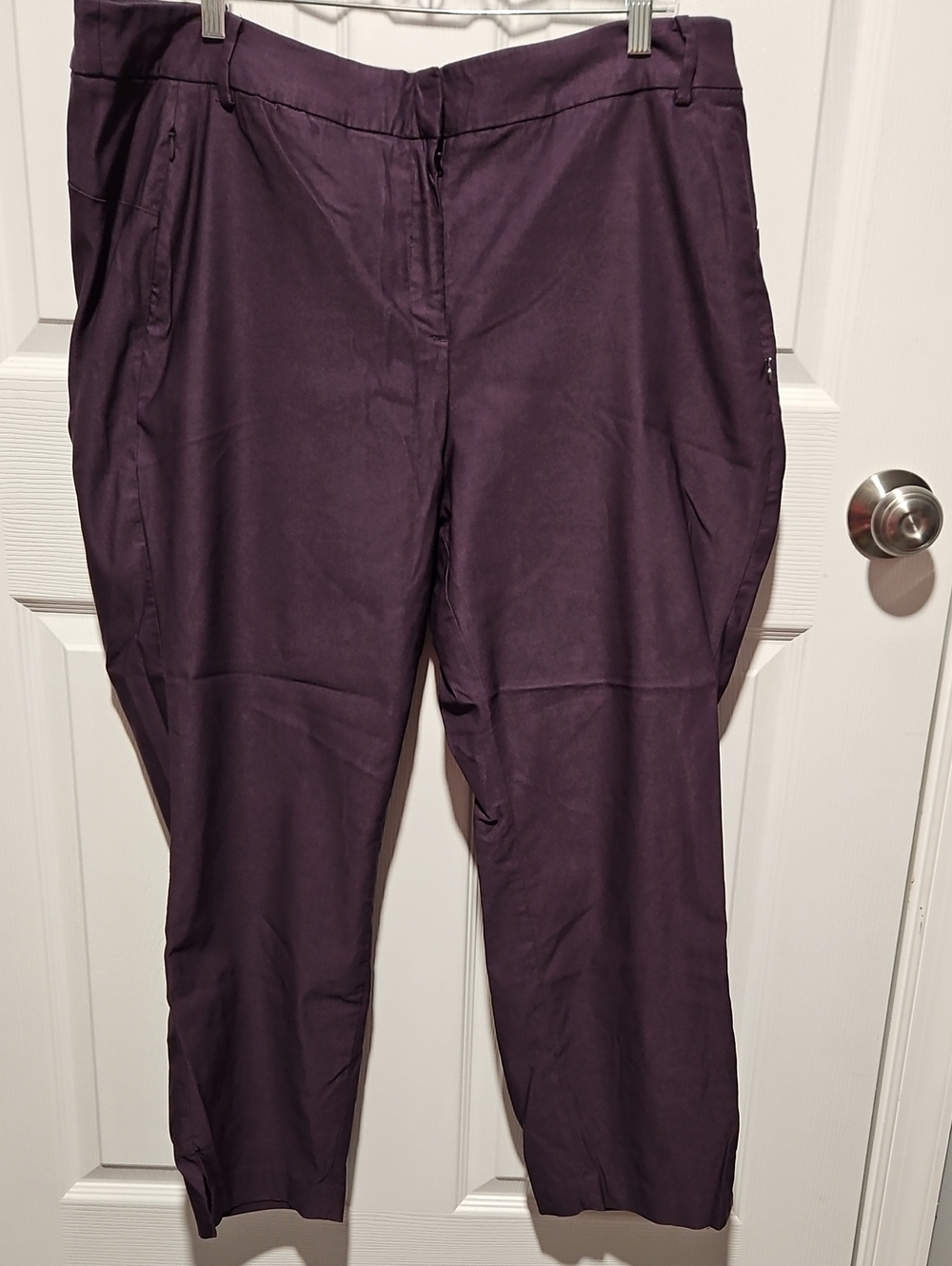 Lane Bryant Plum Cropped Ankle Pants Size 22